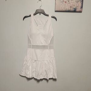 NWT HALARA size S Mesh Cut Out Racerback Tennis Dress Built in Shorts